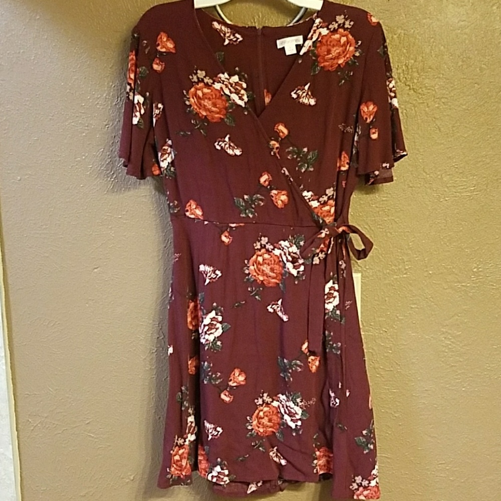 Floral wrap dress